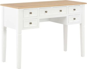 vidaXL Γραφείο Λευκό 109,5 x 45 x 77,5 εκ. Ξύλινο