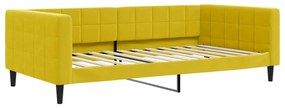 Καναπές Κρεβάτι Κίτρινος 100 x 200 εκ. Βελούδινος - Κίτρινο