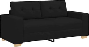 vidaXL Καναπές Διθέσιος Μαύρος 180x77x82 εκ. από Ύφασμα
