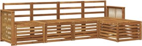vidaXL Σειρά Καναπέ Εξωτερικού 5 pcs Φυσικό