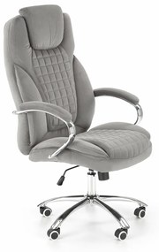 Καρέκλα γραφείου Houston 1387, Γκρι, 116x67x76cm, 19 kg, Με μπράτσα, Με ρόδες, Μηχανισμός καρέκλας: Κλίση | Epipla1.gr