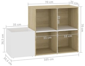 ΠΑΠΟΥΤΣΟΘΗΚΗ ΧΟΛ ΛΕΥΚΗ/SONOMA ΔΡΥΣ 105X35,5X70 ΕΚ. ΜΟΡΙΟΣΑΝΙΔΑ 808256