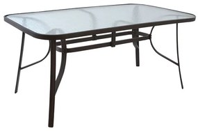 Intrahome ΤΡΑΠΕΖΙ KUCASABLANCALCASABLANCA_LUMPURRUNO 160Χ90Χ72Υεκ. ΜΕΤΑΛΛΙΚΟ ΚΑΦΕ ΜΕ ΓΥΑΛΙΝΗ ΕΠΙΦΑΝΕΙΑ .02 intraho-1713784