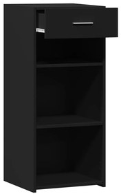 vidaXL Συρταριέρα Μαύρη 40x42,5x93 εκ. από Επεξεργασμένο Ξύλο