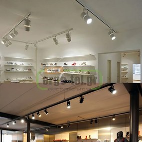 Σποτ ράγας LED 20W λευκό χρώμα φωτός 4000k 4 γραμμών σε χρώμα μαύρο