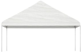 Κιόσκι με Τέντα Λευκό 5,88 x 2,23 x 3,75 μ. από Πολυαιθυλένιο - Λευκό