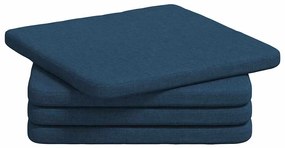 vidaXL Μαξιλάρια καθισμάτων 4 pcs Μπλε 40 x 40 x 3 cm ύφασμα