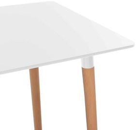 ΤΡΑΠΕΖΙ MINIMAL HM8581.01 ΛΕΥΚΟ MDF-ΠΟΔΙΑ ΟΞΙΑ ΣΕ ΦΥΣΙΚΟ ΧΡΩΜΑ- 120Χ60X74Υεκ.