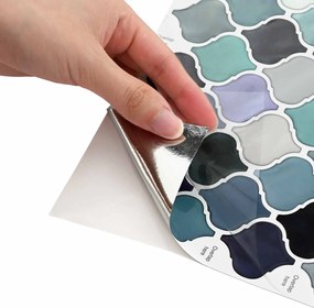 vidaXL Tile Λαμπτήρα 10 pcs Μπλε Πράσινο 27 x 27 εκ.