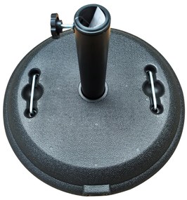 Βάση Ομπρέλας ArteLibre KODIAK 22kg Μαύρο Τσιμέντο-Πλαστικό 46.5x33cm