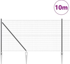vidaXL Ευρωπαϊκός Φράκτης με Ακίδες 10 x 1 m PVC-Επικαλυμμένο Ατσάλι
