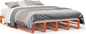 vidaXL Σκελετός Κρεβ. Χωρίς Στρώμα Καφέ Κεριού 120x200 εκ Μασίφ Πεύκο