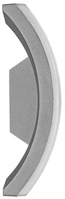 Adeleq Led Απλίκα Αλουμινίου Καμπύλη Προς Τα Πάνω 10W 4000Κ Γκρι 9-191816