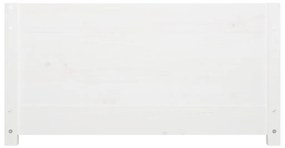 Κρεβάτι LED Λευκό 75x190 εκ Μασίφ Ξύλο Πεύκου Small Single - Λευκό