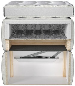 Επενδυμένο κρεβάτι Romantic-160 x 200 εκ.-Gkri