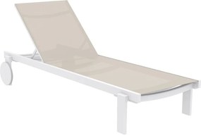 CASABLANCA ΞΑΠΛΩΣΤΡΑ WHITE/TAUPE ΑΛΟΥΜ-ΠΟΛ/ΝΙΟΥ