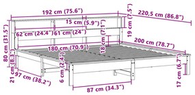 ΣΚΕΛΕΤΟΣ ΚΡΕΒ. ΧΩΡΙΣ ΣΤΡΩΜΑ ΛΕΥΚΟ 180X200 ΕΚ ΜΑΣΙΦ ΠΕΥΚΟ 3309729