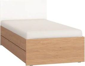 Κρεβάτι παιδικό Simple-Φυσικό - Λευκό - 95.50Χ206.00Χ90.00cm