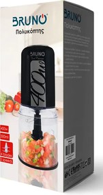BRUNO πολυκόπτης BRN-0087, 2 ταχύτητες, 400W, 500ml, 4 λεπίδες, μαύρος