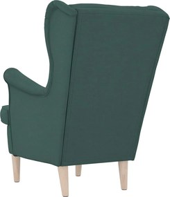 vidaXL πολυθρόνα σκούρο πράσινο 74x84x100 cm ύφασμα