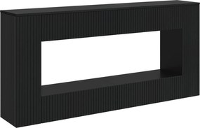 vidaXL Τραπέζι κονσόλας Ριγέ Μαύρο 155 x 29 x 74 εκ.