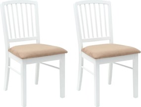 vidaXL Καρέκλες φαγητού 2 pcs Λευκό 50 x 52,5 x 91 εκ