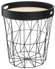 Side table Kumi black-oak 35x37.7cm 35x35x37.7 εκ.