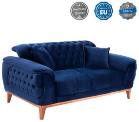 Καναπές - Κρεβάτι Bennington 2θέσιος Mπλέ 180x120x80 εκ.