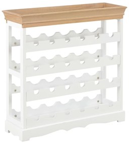 Κάβα Κρασιών Λευκή 70 x 22,5 x 70,5 εκ. από MDF 280065
