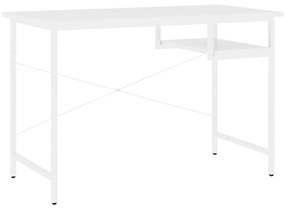 vidaXL Γραφείο Υπολογιστή Λευκό 105 x 55 x 72 εκ. από MDF και Μέταλλο