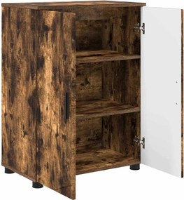 vidaXL Ντουλάπι Μπάνιου Καπνιστό Δρύς 60 x 35 x 80 εκ