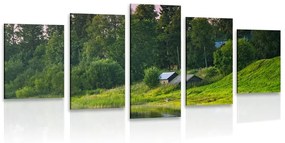 Παραμυθένια σπίτια με 5 μέρη εικόνα δίπλα στο ποτάμι