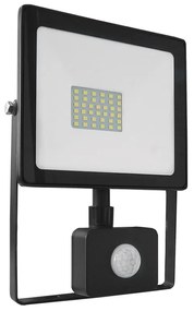 BLACK SENSOR LED SMD FLOOD LUMINAIRE IP66 30W 6000K 2650Lm 230V RA80 ACA Q3060S