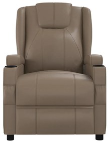 vidaXL Πολυθρόνα Μασάζ Ανακλινόμενη Καπουτσίνο Συνθ. Δέρμα