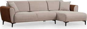 Corner Sofa-Bed Aren Right - Beige, Cinnamon Beige
Cinnamon