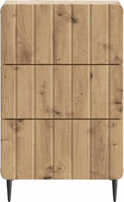 vidaXL Κομοδίνο Artisan Δρυς 43x 41 x 68 εκ Επεξεργασμένο Ξύλο