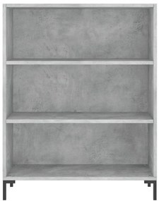 vidaXL Βιβλιοθήκη Γκρι Σκυροδέματος 69,5 x 32,5 x 90 εκ. Επεξεργ. Ξύλο