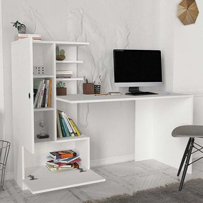 Γραφείο εργασίας Domingo Megapap χρώμα λευκό 149,5x60x120εκ.