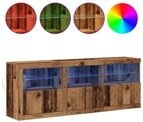 vidaXL Πλαϊνό γραφείο Παλαιό ξύλο 181.5 x 37 x 67 εκ.
