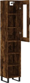 vidaXL Ντουλάπι Καπνιστή δρυς 34,5x34x180 εκ. από Επεξεργασμένο Ξύλο