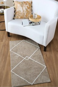 Χαλάκι Veda 04 70X130 Taupe Kentia 70Χ130cm