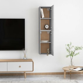 vidaXL Έπιπλα Τηλεόρασης 2 τεμ. Γκρι Σκυρ. 30,5x30x60 εκ. Επεξ. Ξύλο