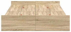 vidaXL Κρεβάτι με αποθηκευτικό χώρο Sonoma Δρυς 120 x 190 cm