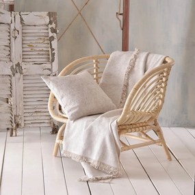 Ριχτάρι Xaviera Ecru Ρυθμός Τριθέσιο 180x280cm Cotton-Polyester