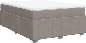vidaXL Κρεβάτι Boxspring με Στρώμα Taupe 160x200 εκ. Υφασμάτινο