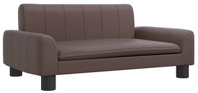 vidaXL Καναπές Παιδικός Καφέ 70 x 45 x 30 εκ. από Συνθετικό Δέρμα