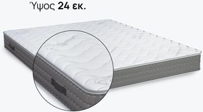 Στρώμα iSleep, Silver Plus, 164x200x24, Μέτριο προς μαλακό