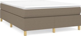 vidaXL Κρεβάτι Boxspring με Στρώμα Taupe 140x200 εκ. Υφασμάτινο