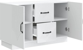 vidaXL Πλαϊνό γραφείο Λευκό 89 x 34,5 x 57 εκ. Επεξεργασμένο Ξύλο