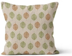 Beauty Home ΜΑΞΙΛΑΡΟΘΗΚΗ ΠΡΑΣΙΝΑ-ΚΑΦΕ ΦΥΛΛΑ   45 x 45 cm   ΜΕ ΓΕΜΙΣΜΑ